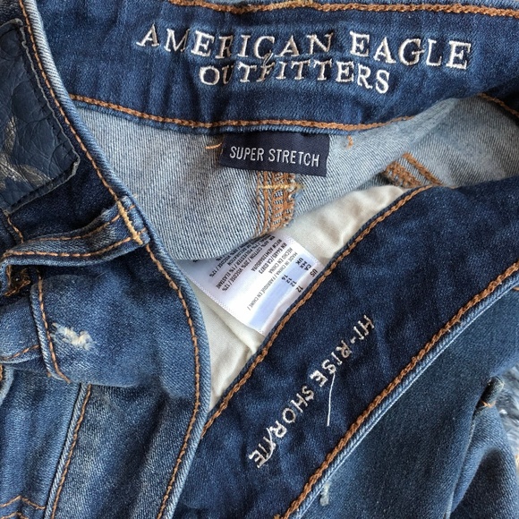 AEO High Rise Shortie Denim Shorts - Picture 5 of 5